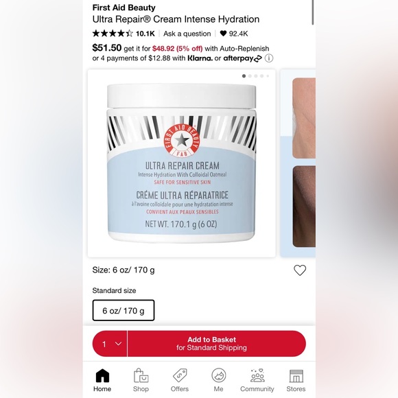 BN First Aid Beauty Ultra Repair Cream - Picture 1 of 4